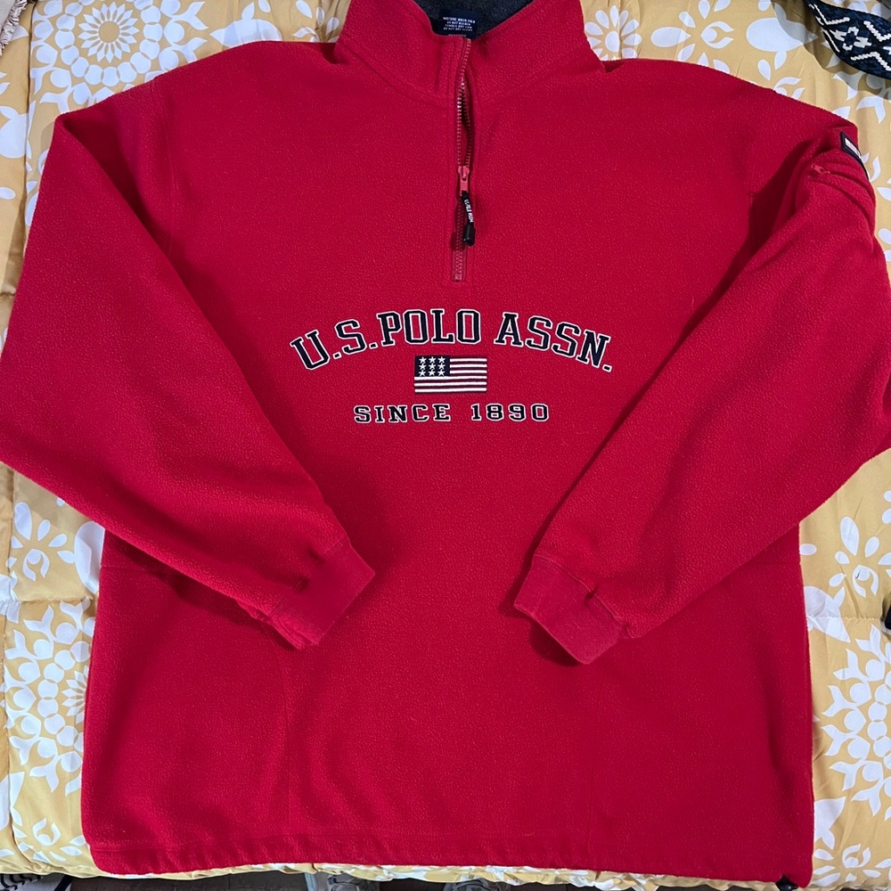 U.S. Polo Assn. Men's Red Fleece Sweatshirt XL